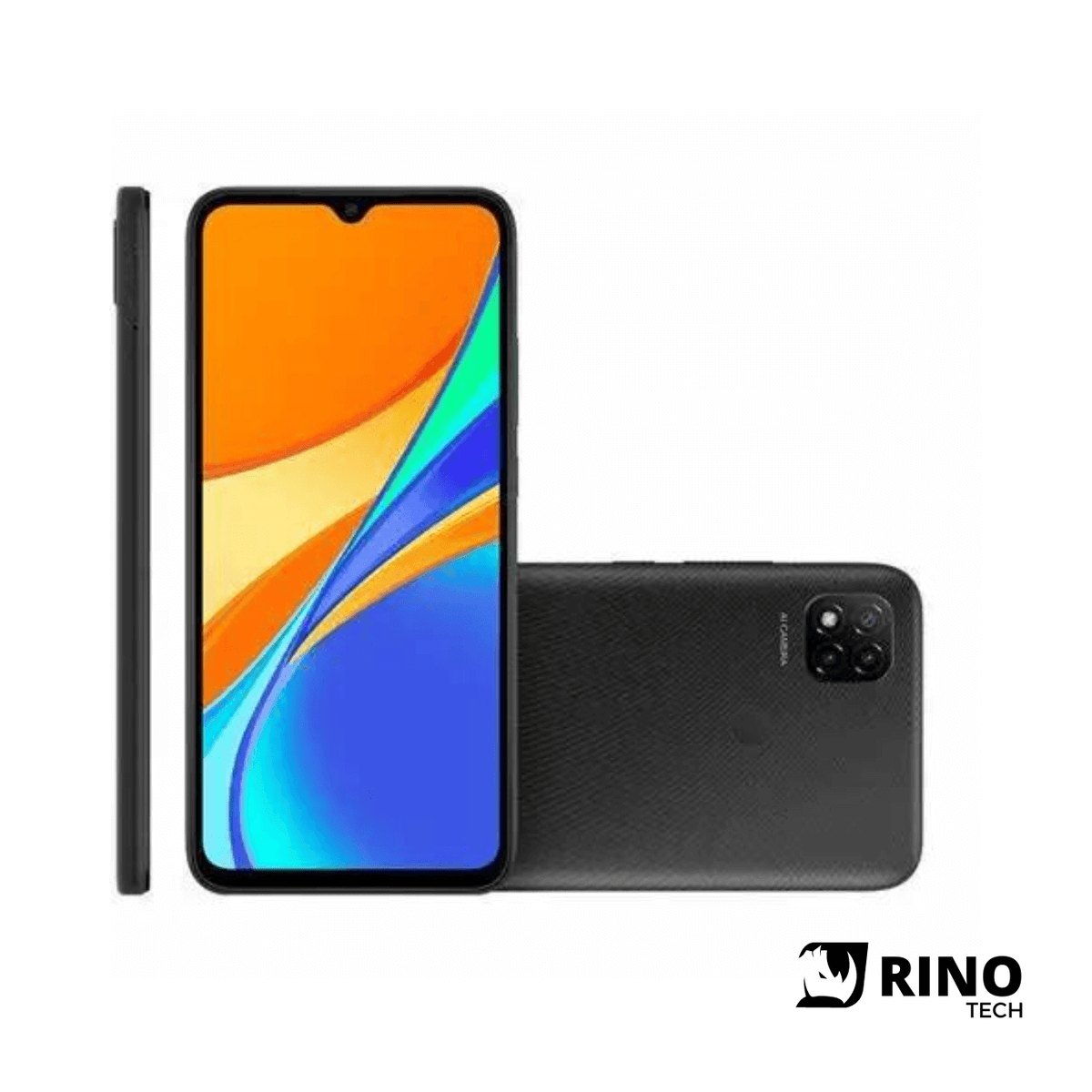 Smartphone Xiaomi Redmi 9C - Android 10, Tela 6.53", Câmera Tripla 13MP, 3GB RAM, 64GB, Bateria 5000mAh - Rino Tech