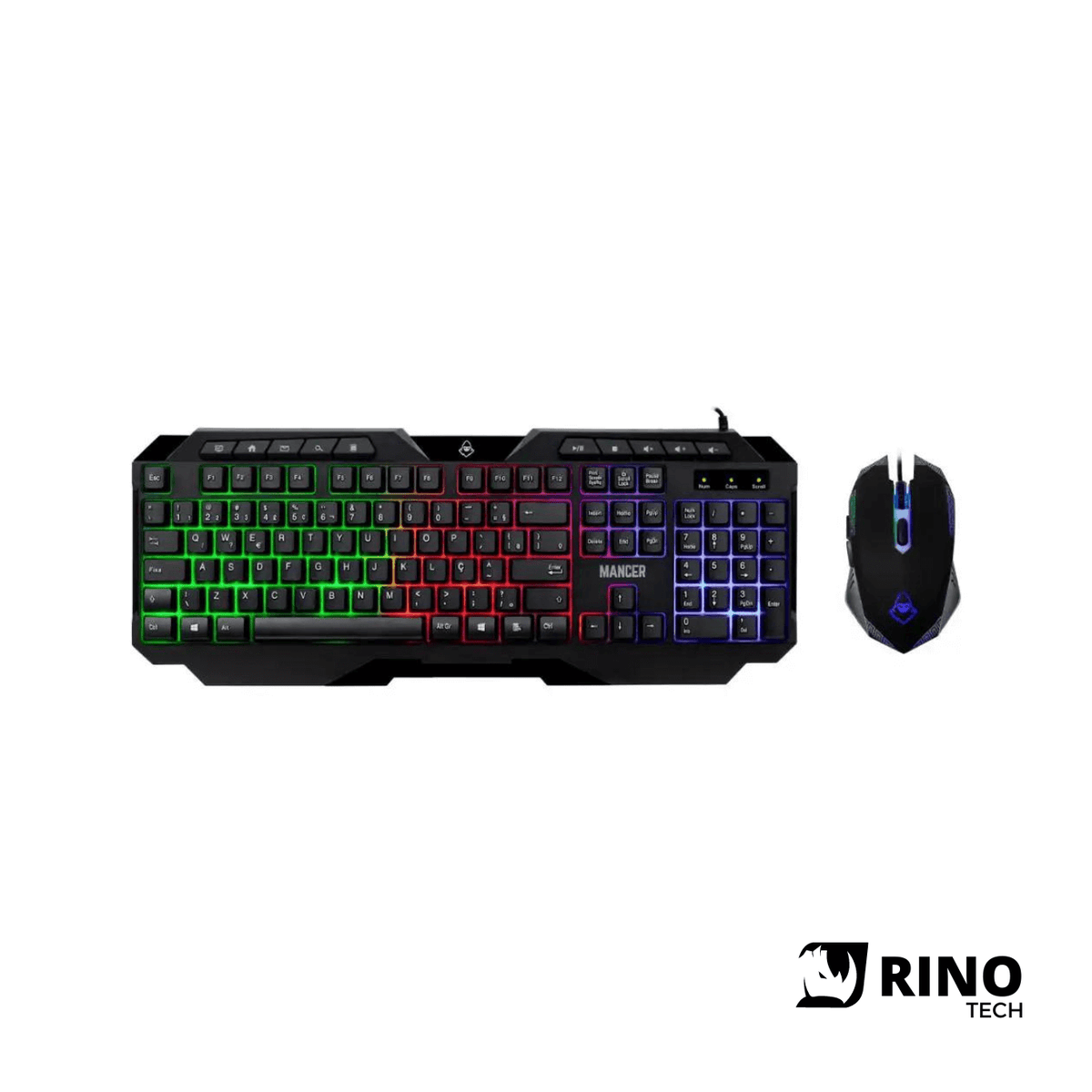 Kit Teclado e Mouse Gamer Mancer Krinus - Rino Tech