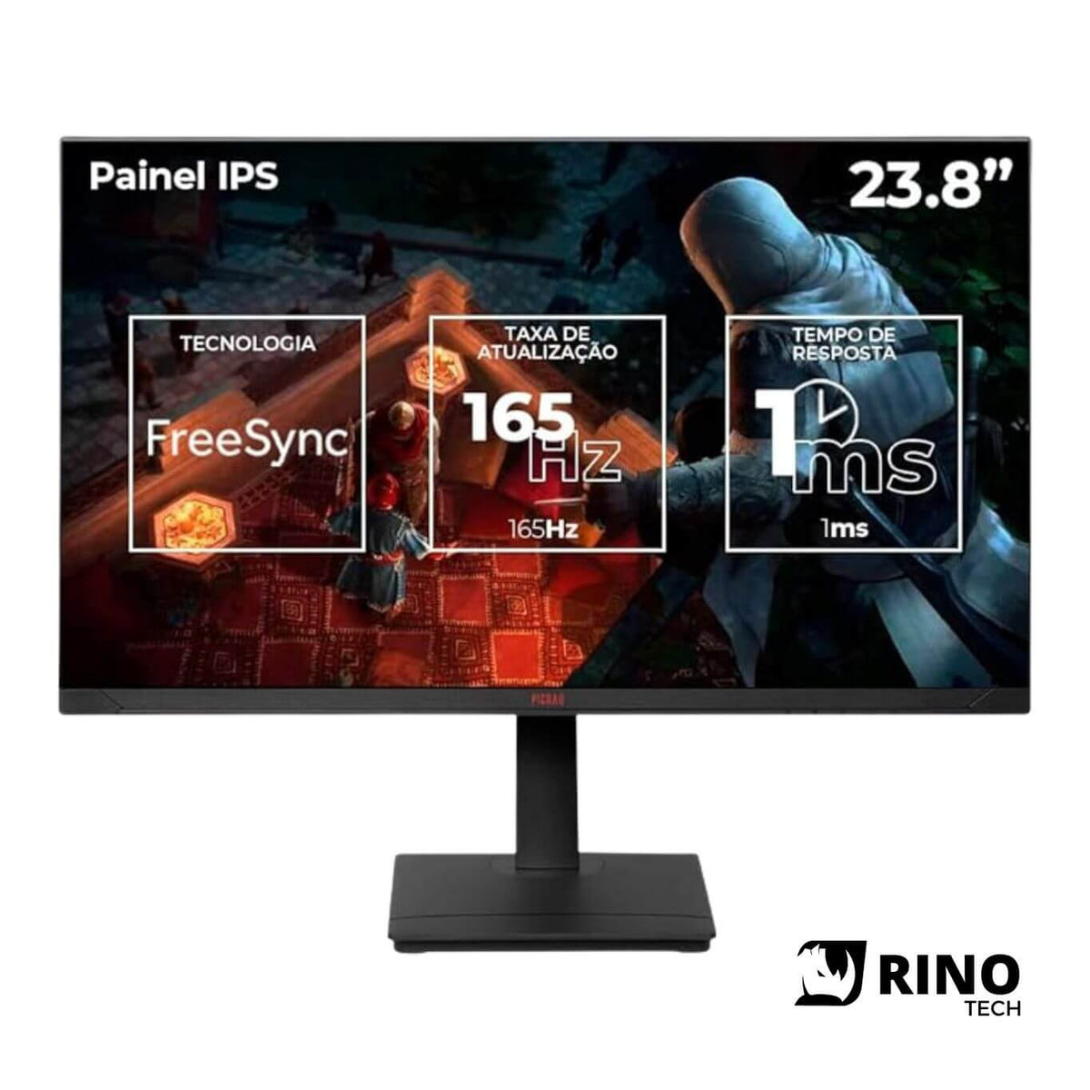 Monitor Gamer Pichau Centauri Pulse 24, 24 Pol, IPS, FHD, 165Hz, 1Ms, FreeSync, HDMI/DP, PG-CRPLS24-BL01 - Rino Tech