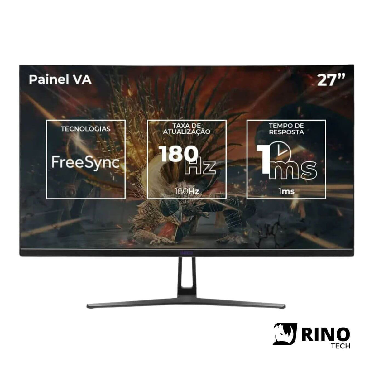 Monitor Gamer Mancer Valak VX3, 27 Pol, VA, Curvo, 2K, 1Ms, 180Hz, FreeSync, HDMI/DP, MCR-VLKVX3-BL01 - Rino Tech