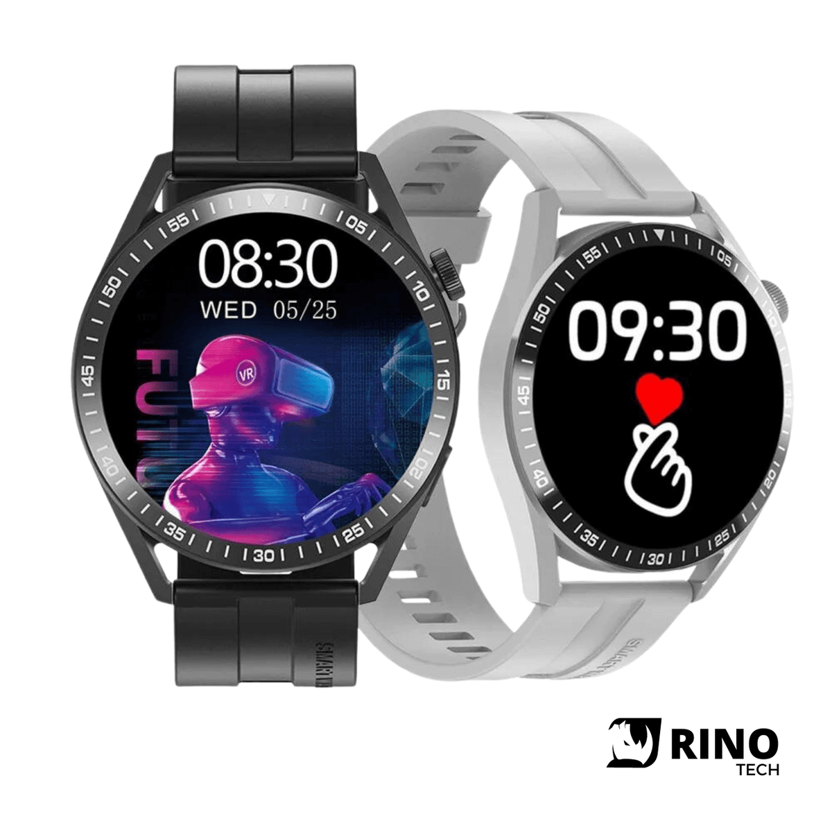 Smartwatch WU - Tela LCD 1.32'', Bluetooth BLE 5.0, Rastreador GPS, Frequência Cardíaca, Carregamento Magnético - Rino Tech