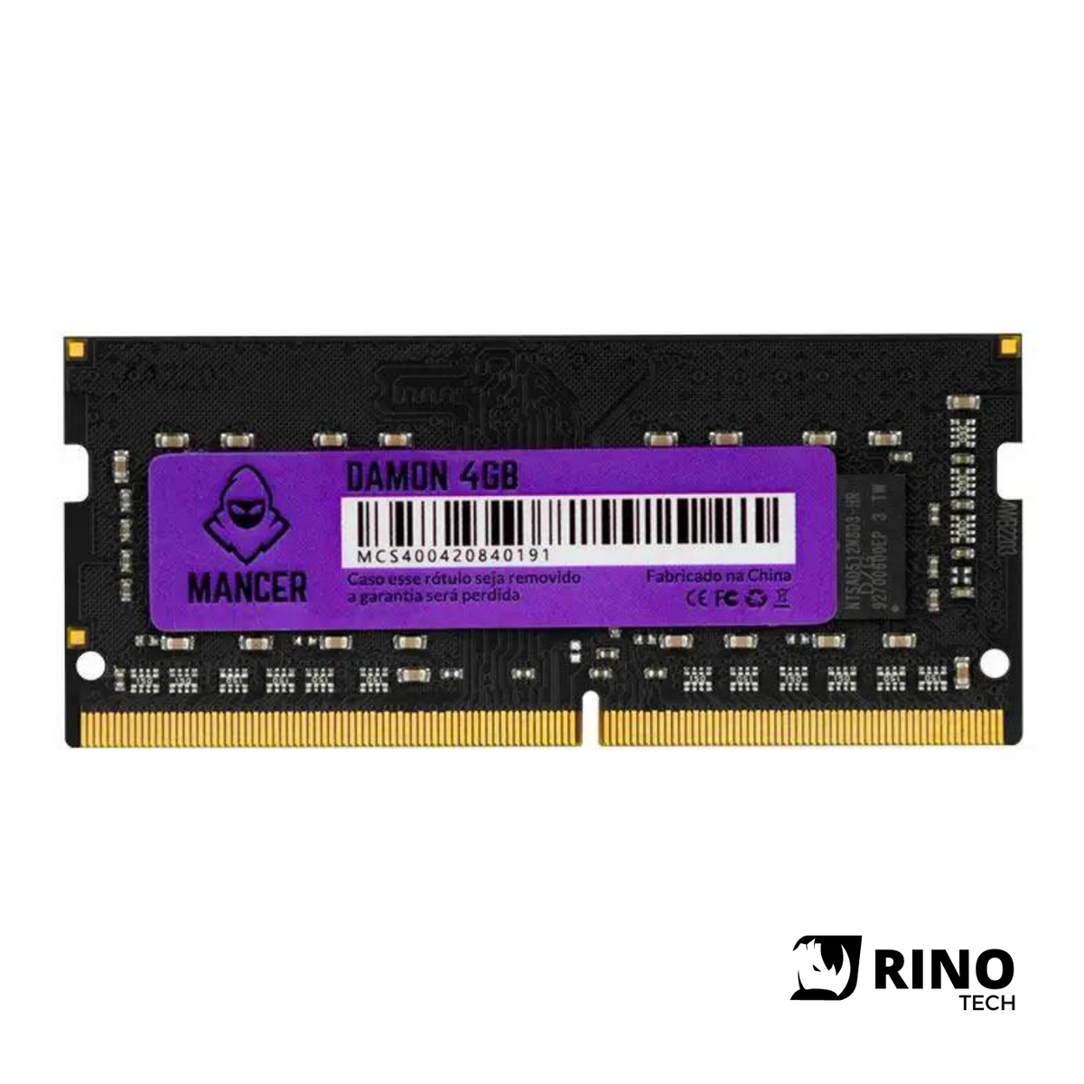 Memória Notebook Mancer Damon, 4GB (1X4GB), DDR4, 2666MHz, C16 - Rino Tech