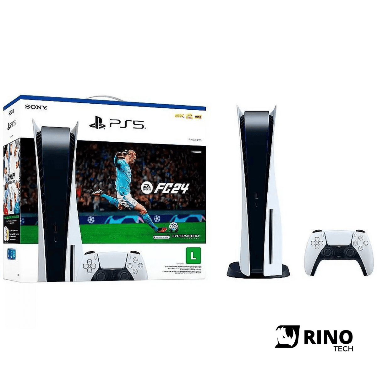 PlayStation 5 + EA Sports FC24 + Controle Dualsense - Rino Tech