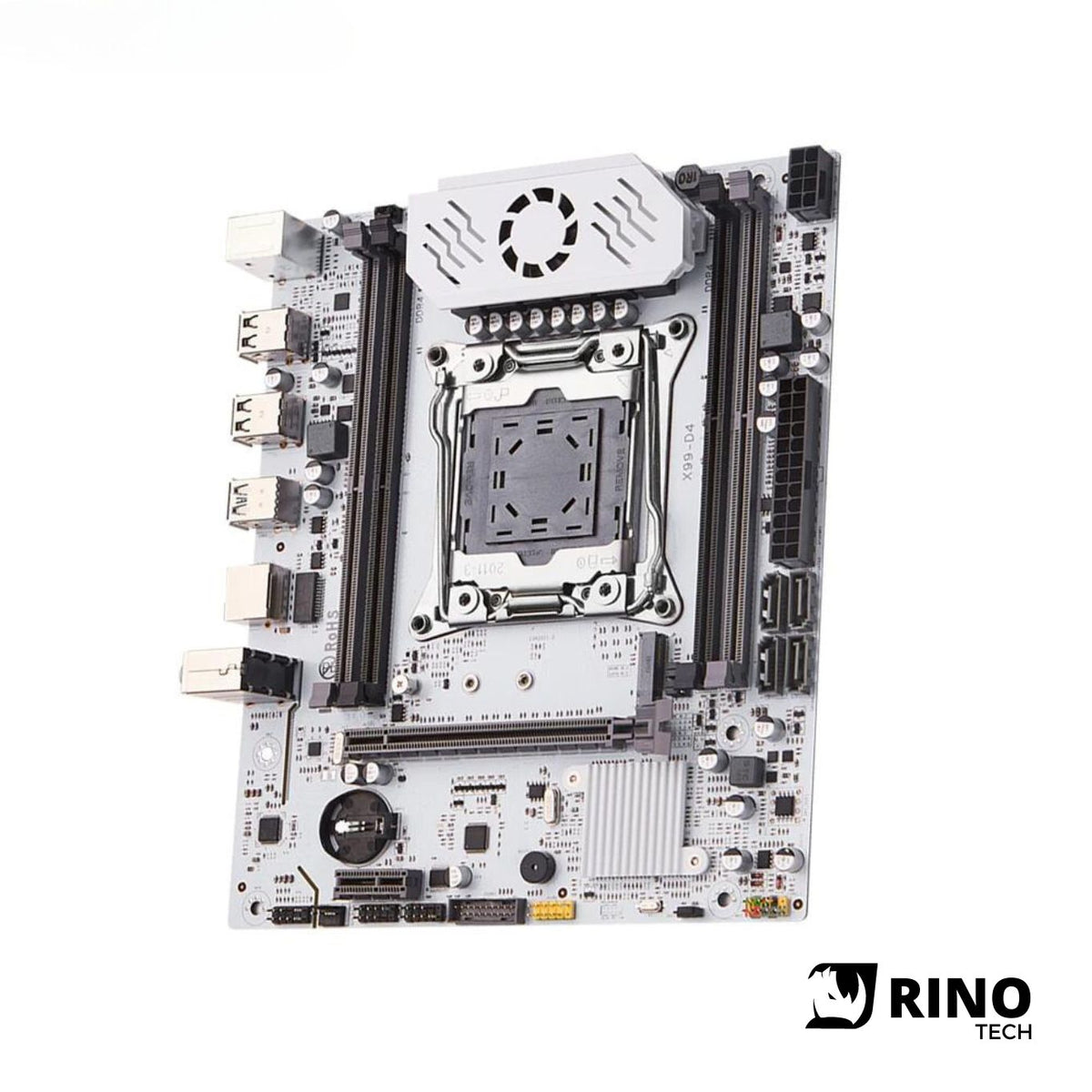 Placa Mãe Qiyida X99-D4, DDR4, Intel LGA2011-3, Chipset C612, M.2 NVMe/NGFF - Rino Tech