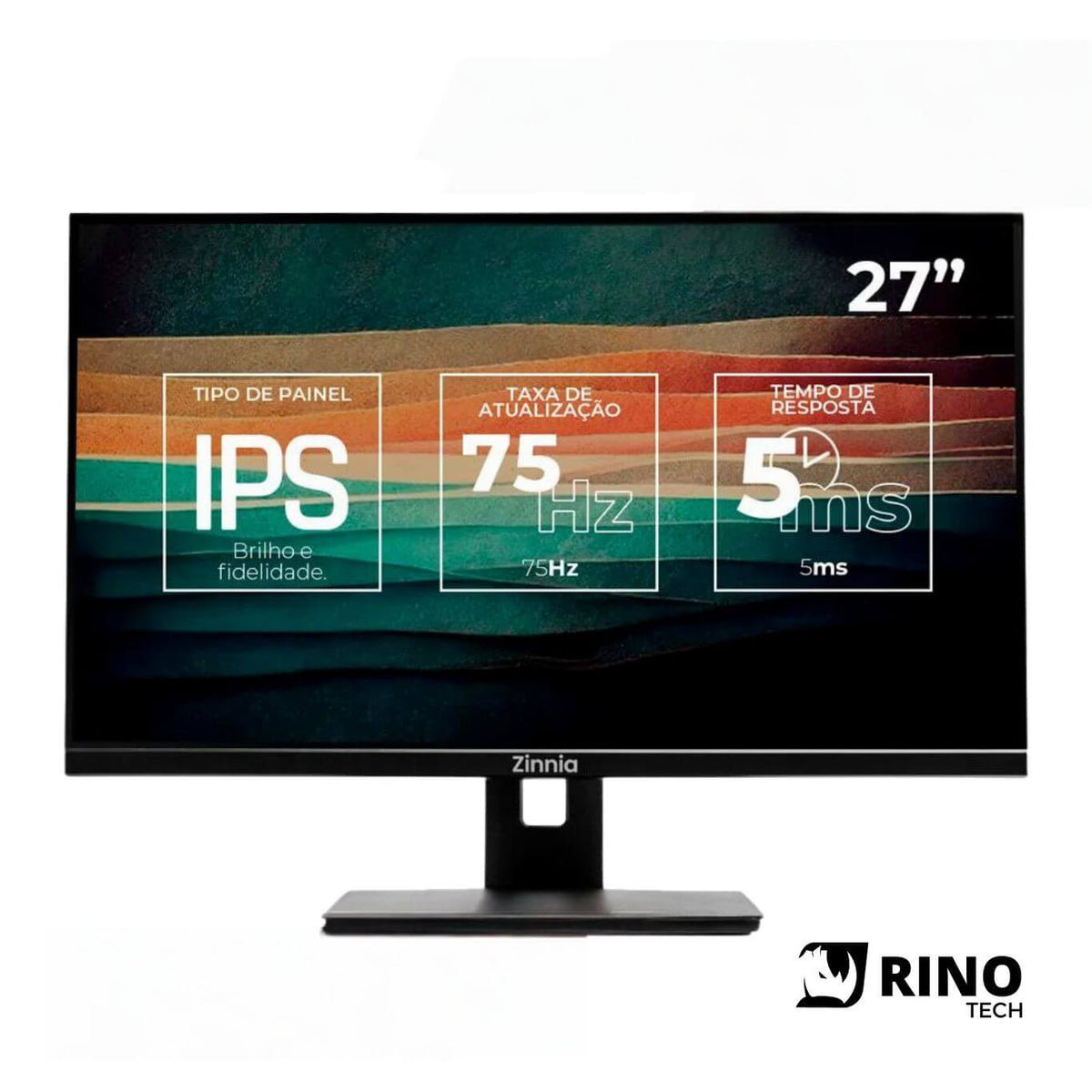 Monitor Zinnia Zeugo, 27 Pol., IPS, FHD, 5ms, sRGB 99, 75Hz, FreeSync, HDMI/VGA, ZNO-ZGO27-BL01 - Rino Tech